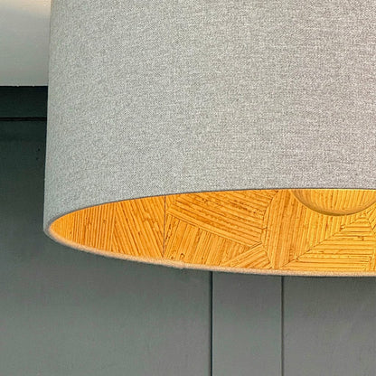 Arte Mauna Wallpaper Lined Pendant Shade with Dove Outer