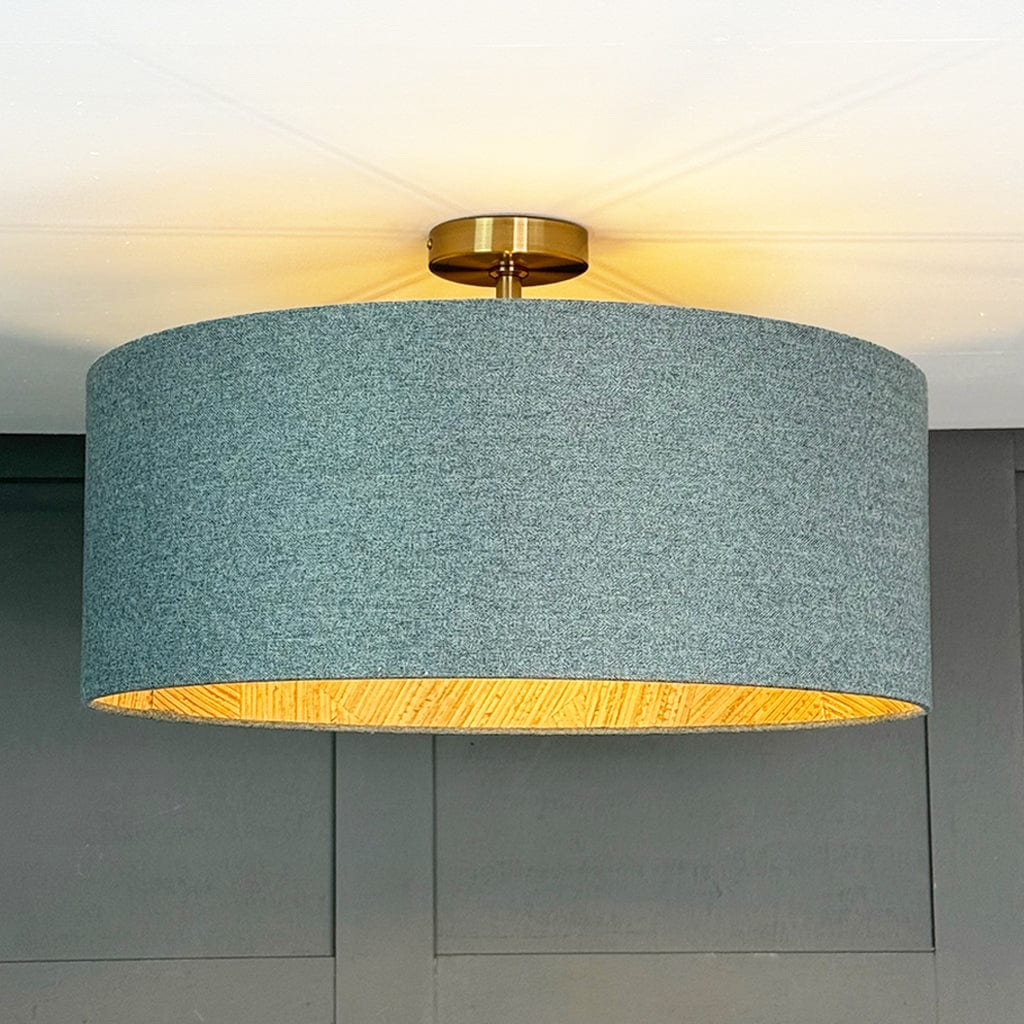 Arte Mauna Wallpaper Lined Pendant Shade with Jade Outer