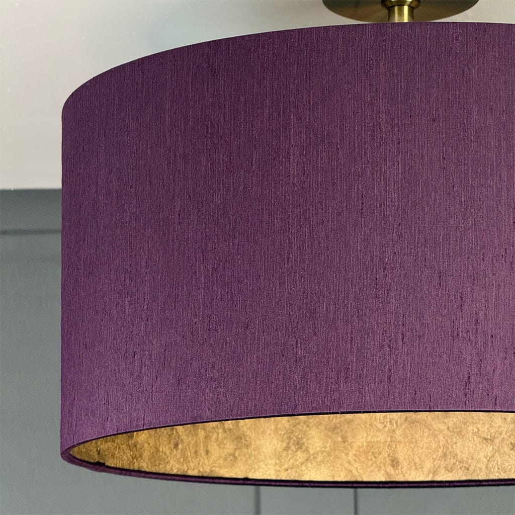 Astor Calla Lily Pendant Shade Lined with Anthology Marble Wallpaper