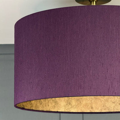 Astor Calla Lily Pendant Shade Lined with Anthology Marble Wallpaper