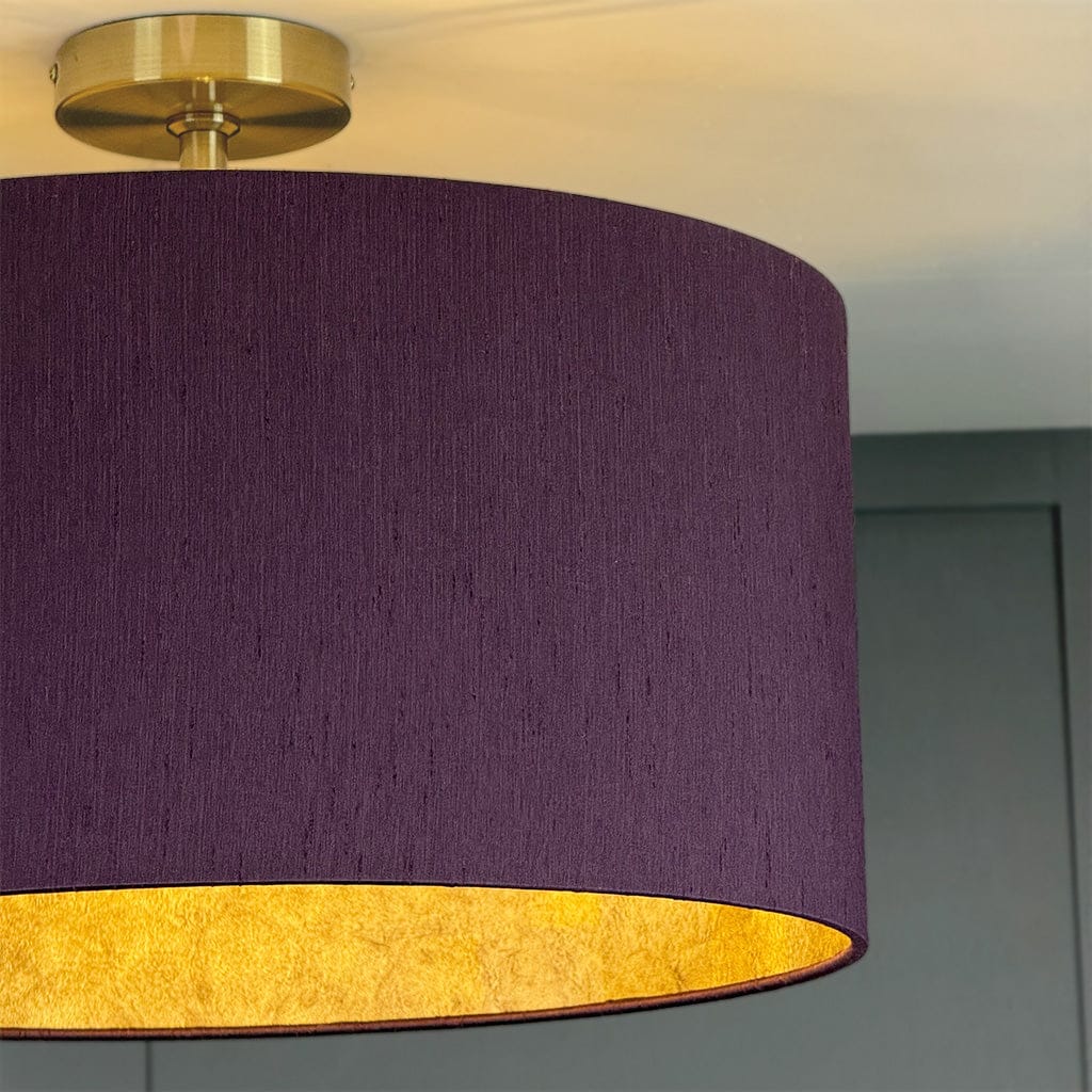 Astor Calla Lily Pendant Shade Lined with Anthology Marble Wallpaper