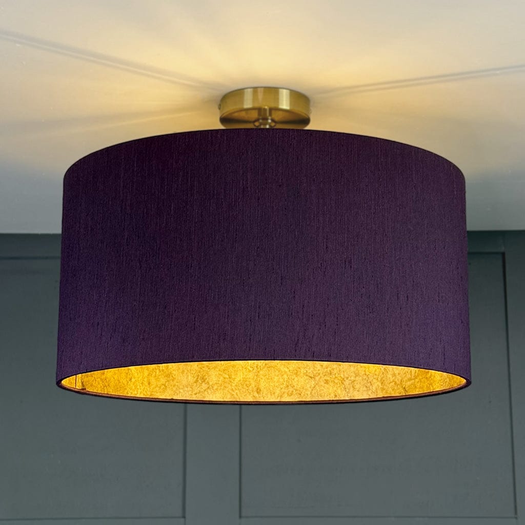 Astor Calla Lily Pendant Shade Lined with Anthology Marble Wallpaper