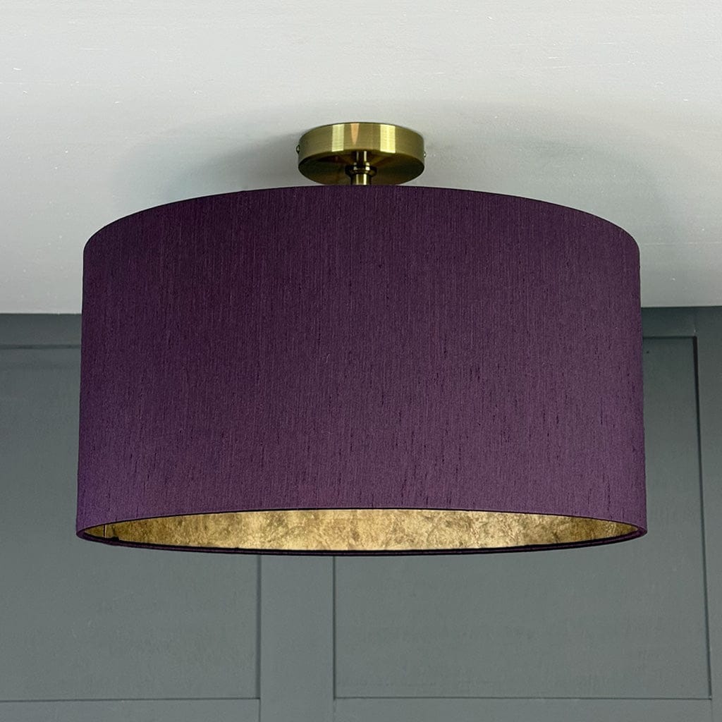 Astor Calla Lily Pendant Shade Lined with Anthology Marble Wallpaper