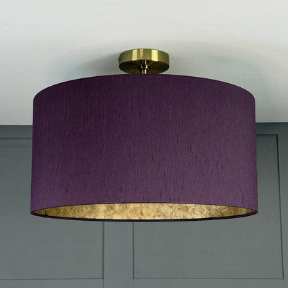 Astor Calla Lily Pendant Shade Lined with Anthology Marble Wallpaper