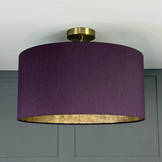 Astor Calla Lily Pendant Shade Lined with Anthology Marble Wallpaper