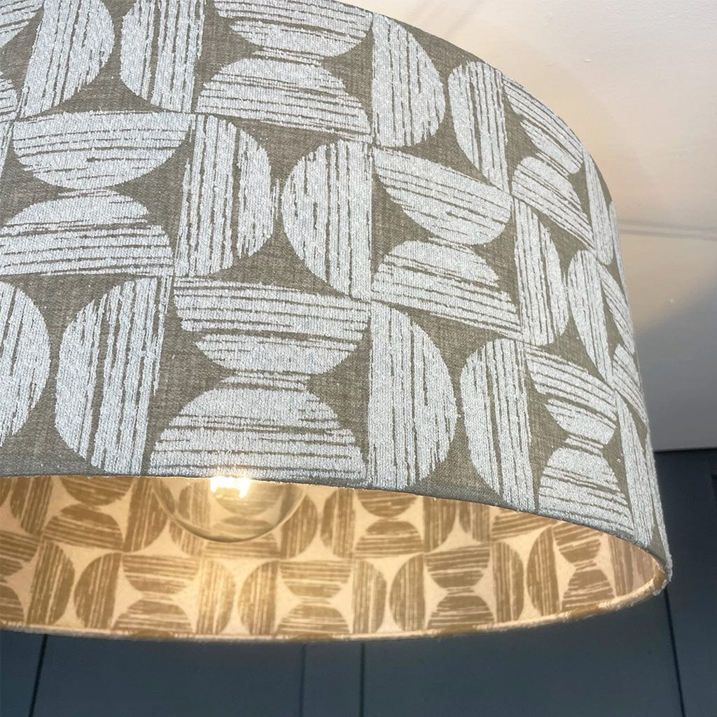 Axel Birch Boucle Pendant Shade with Frosted Lining