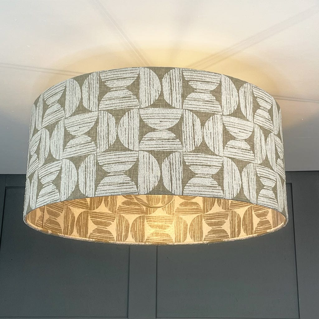 Axel Birch Boucle Pendant Shade with Frosted Lining