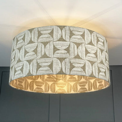 Axel Birch Boucle Pendant Shade with Frosted Lining