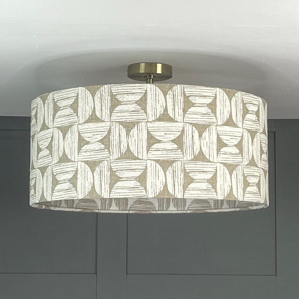 Axel Birch Boucle Pendant Shade with Frosted Lining