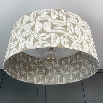 Axel Birch Boucle Pendant Shade with Frosted Lining