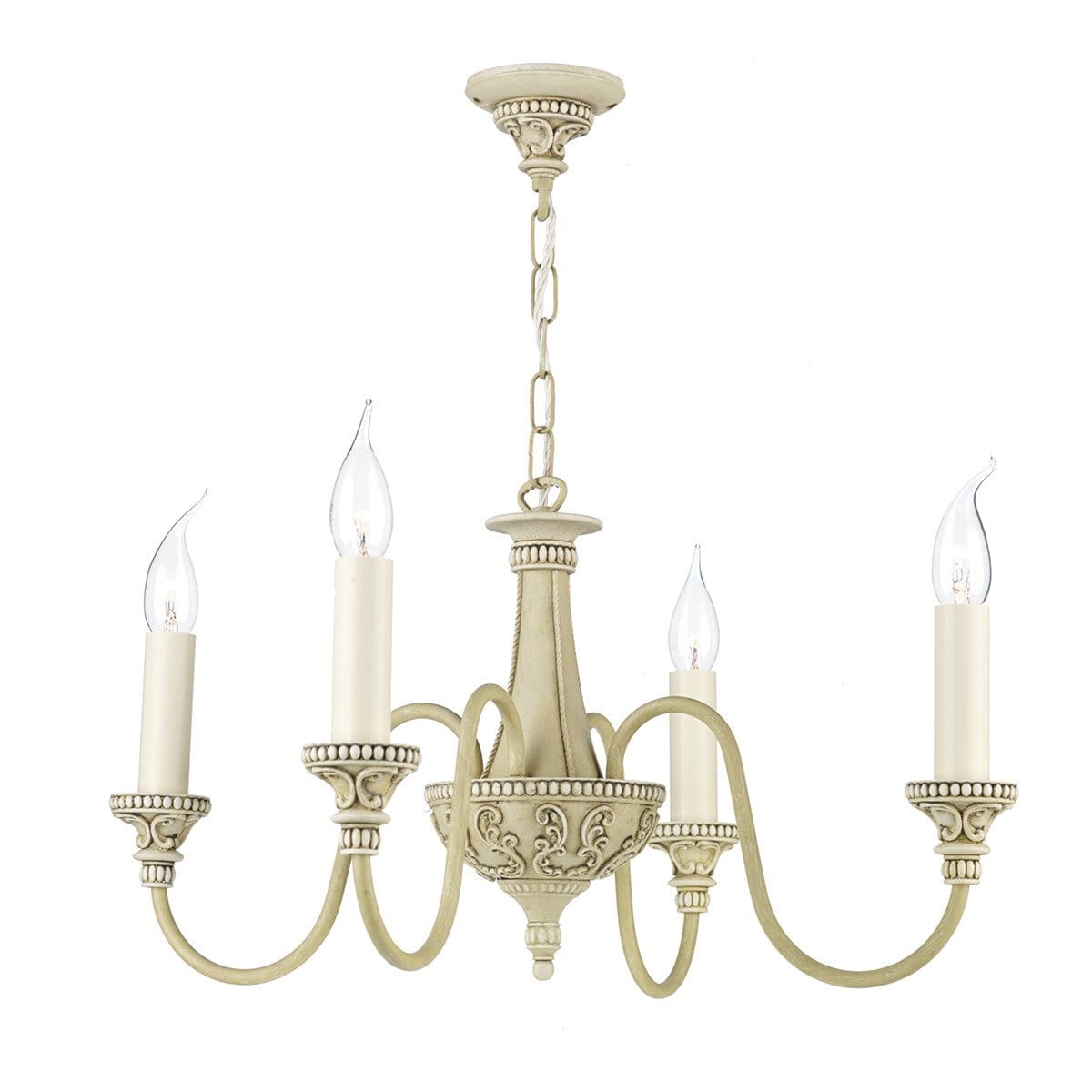 David Hunt Bailey 4 Light Cream Chandelier