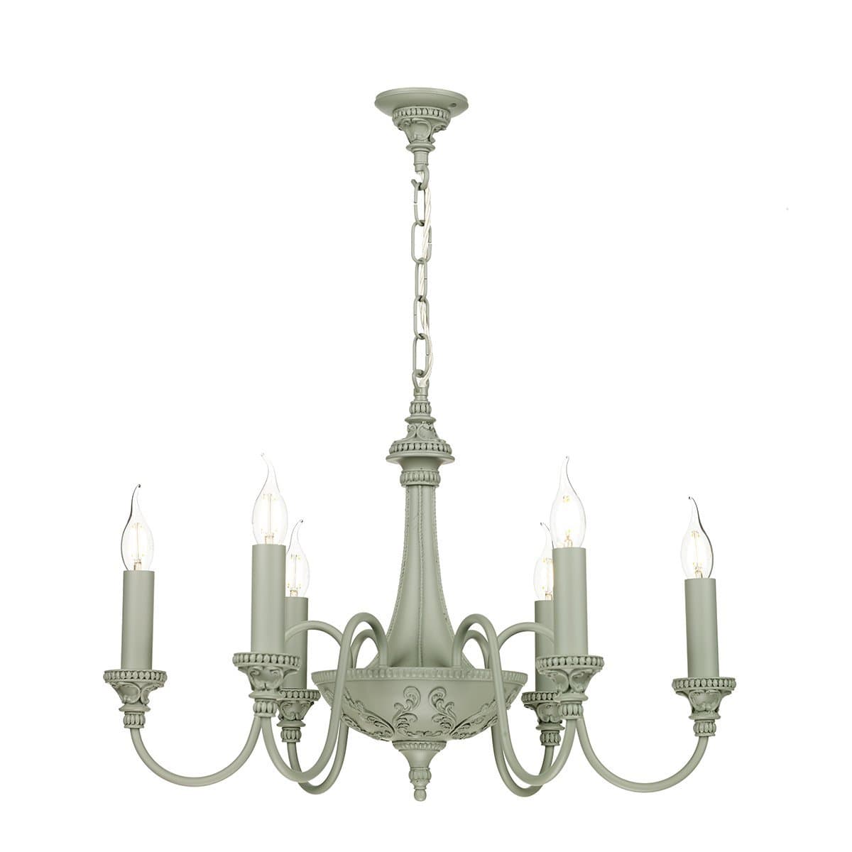 David Hunt Bailey 6 Light Pendant Ash Grey