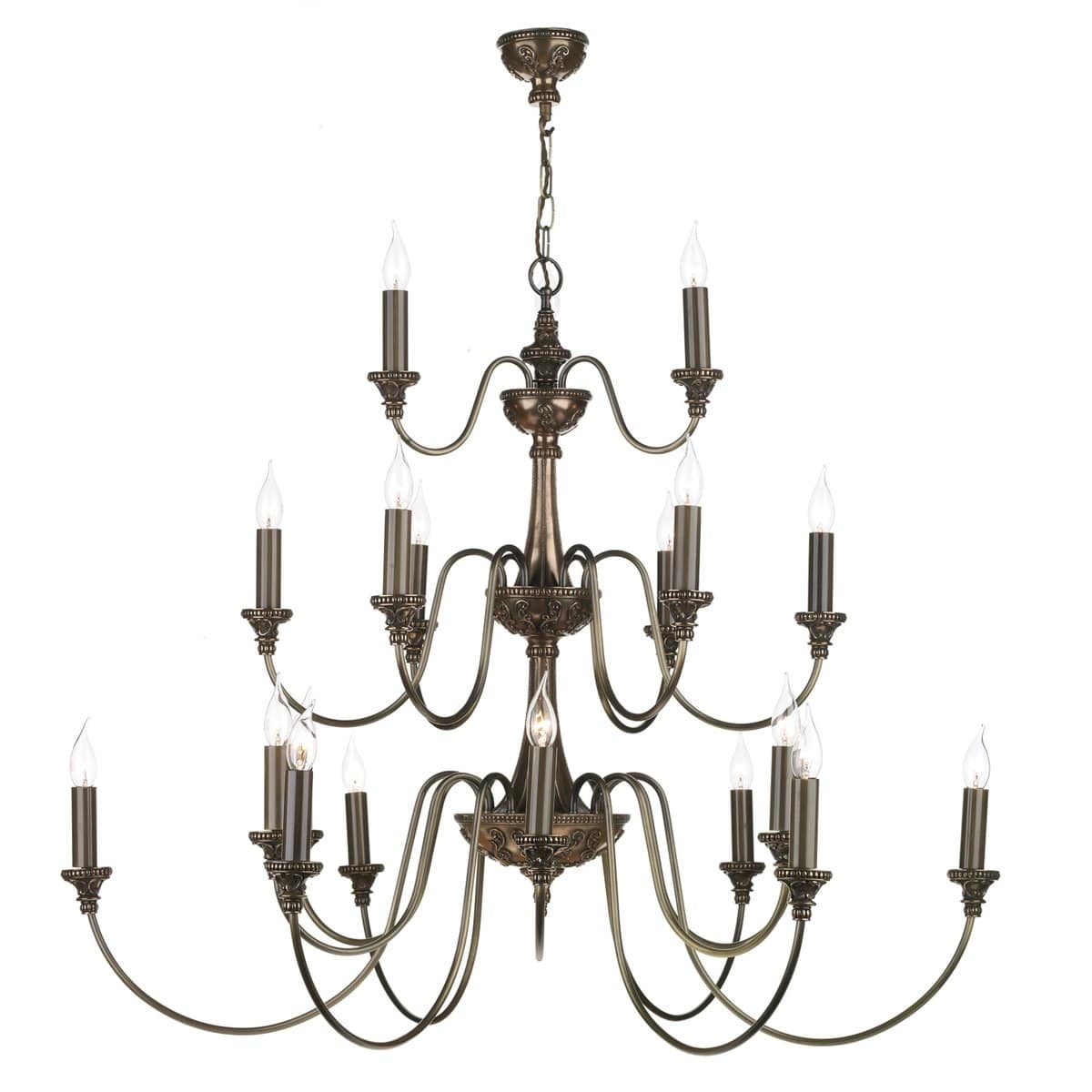 David Hunt Bailey 21 Light Pendant Bronze