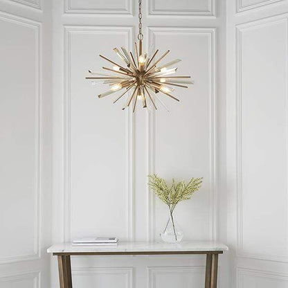 Nova 6 Light Antique Brass Pendant