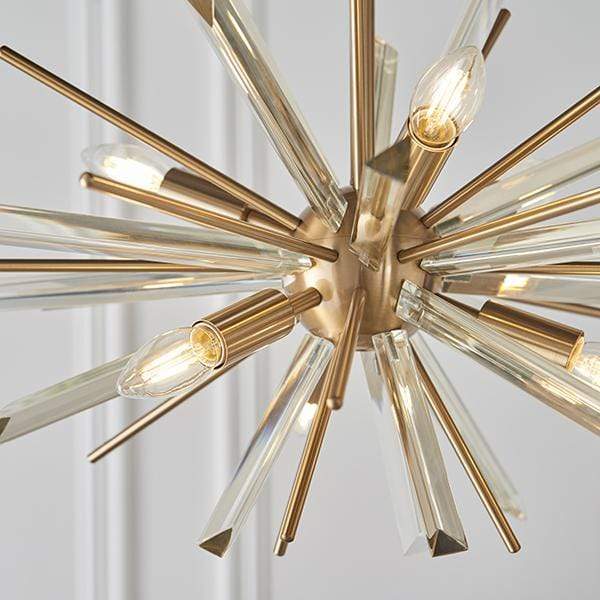 Nova 6 Light Antique Brass Pendant