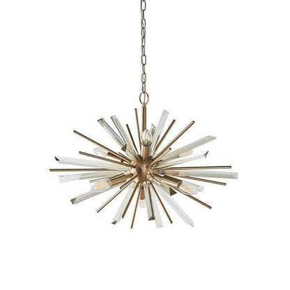 Nova 6 Light Antique Brass Pendant