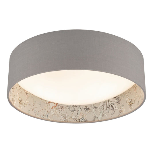 Birch 2 Light Taupe Flush Ceiling Light