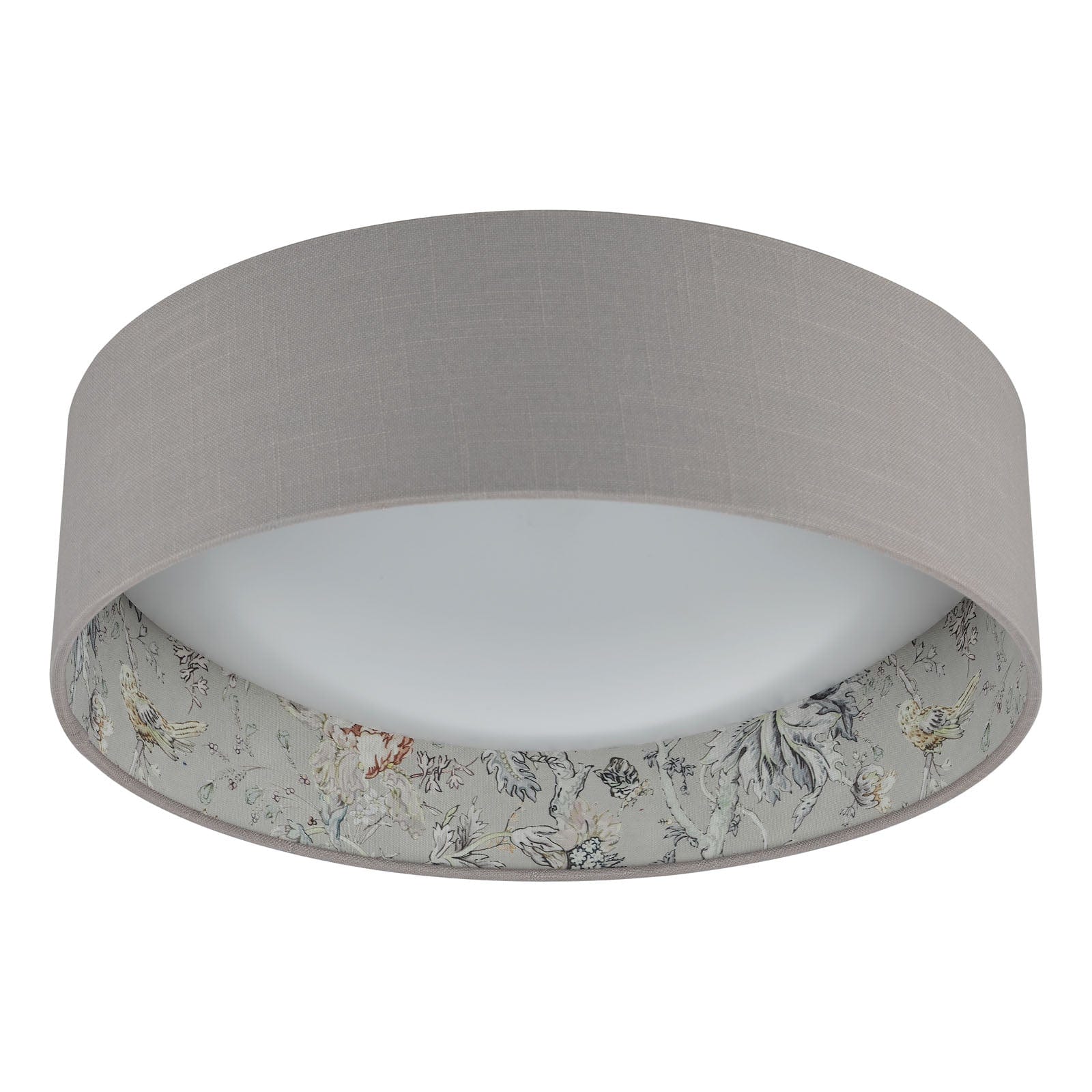 Birch 2 Light Taupe Flush Ceiling Light