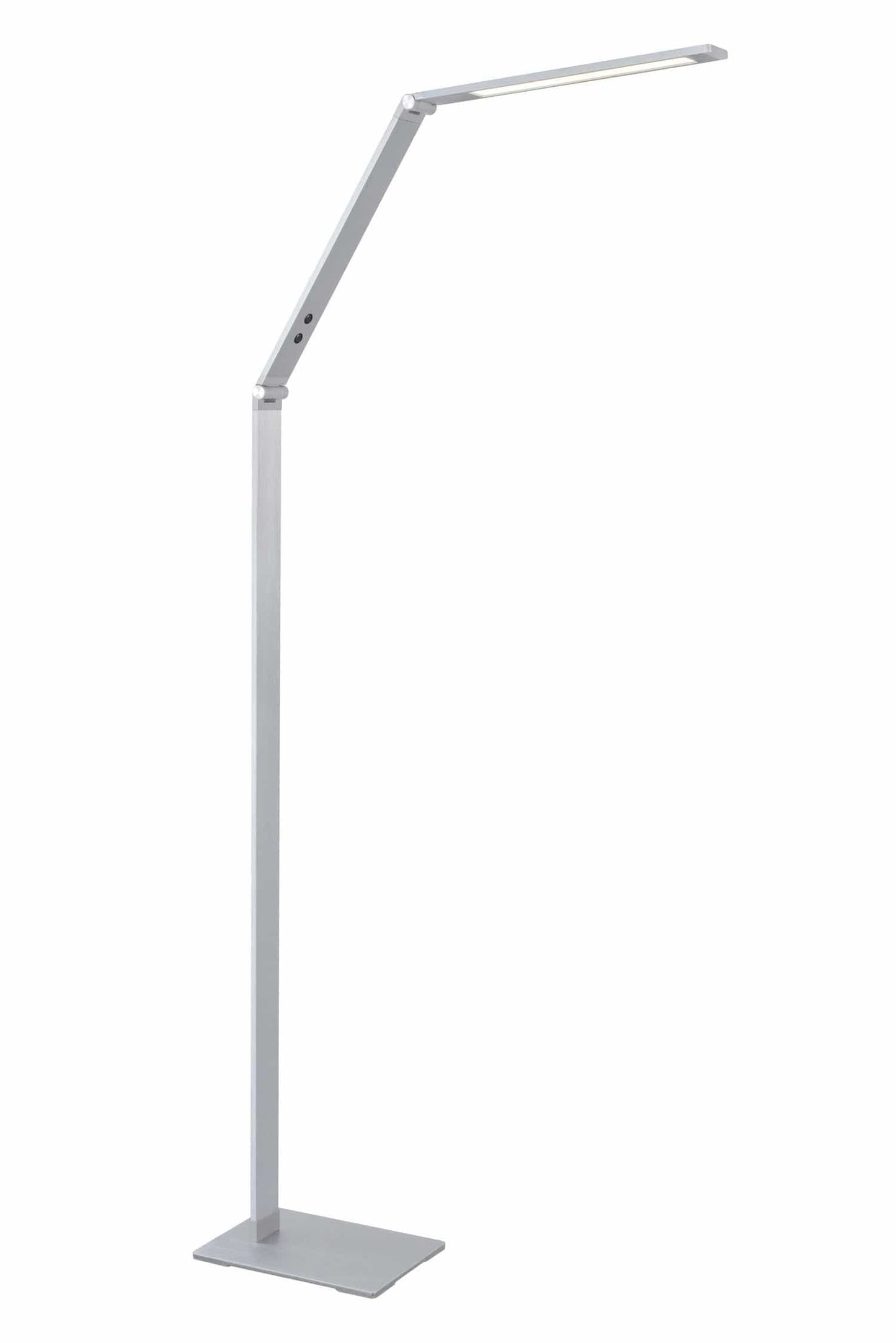 Function LED Floor Lamp Brushed Aluminium