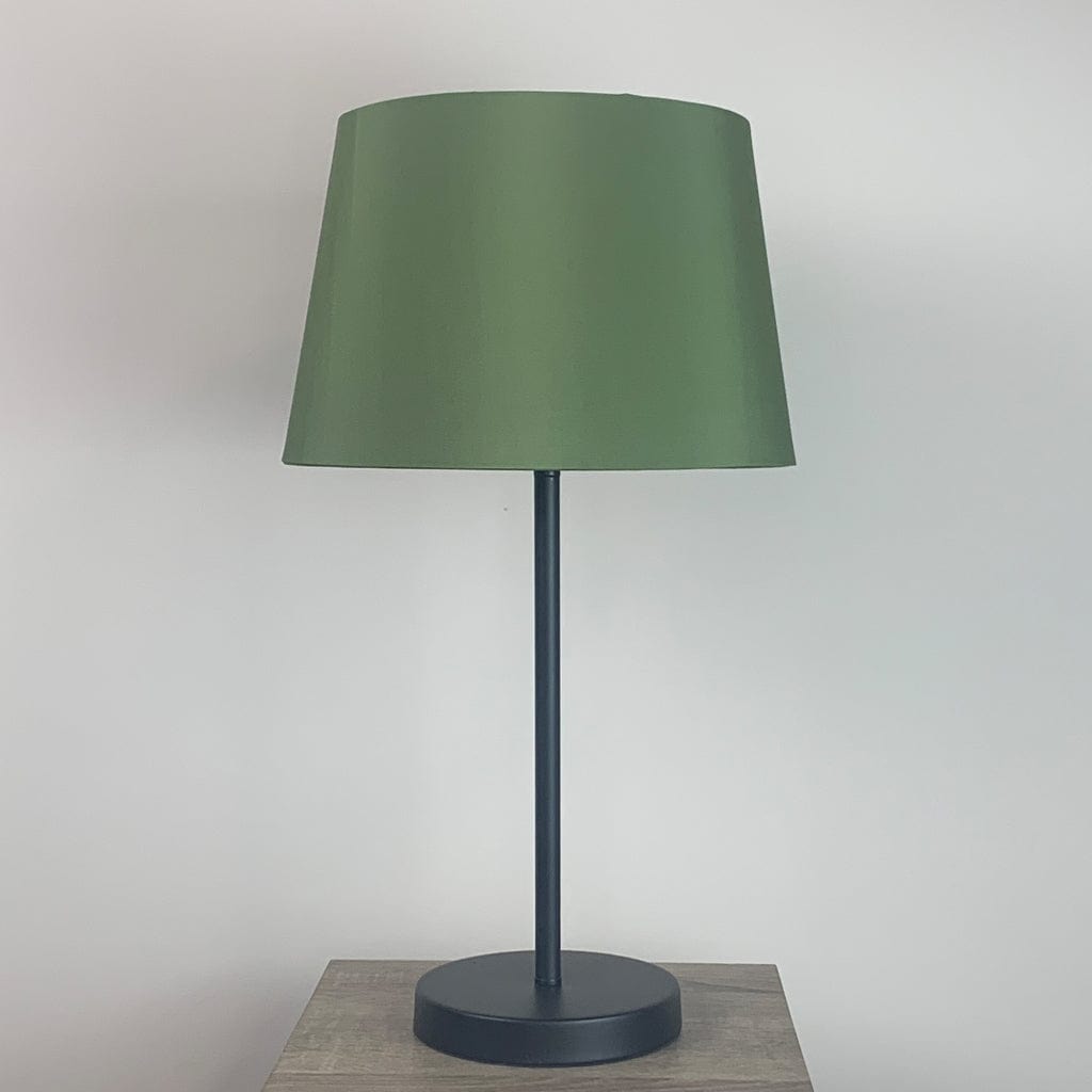 Belford Matt Black Single Stem Table Lamp with Choice of Neutral Shade