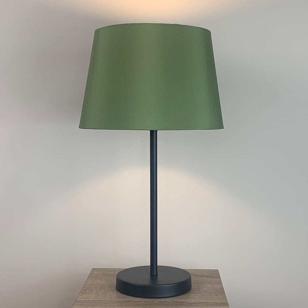 Belford Matt Black Single Stem Table Lamp with Choice of Neutral Shade