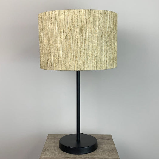 Belford Matt Black Single Stem Table Lamp with Choice of Shade