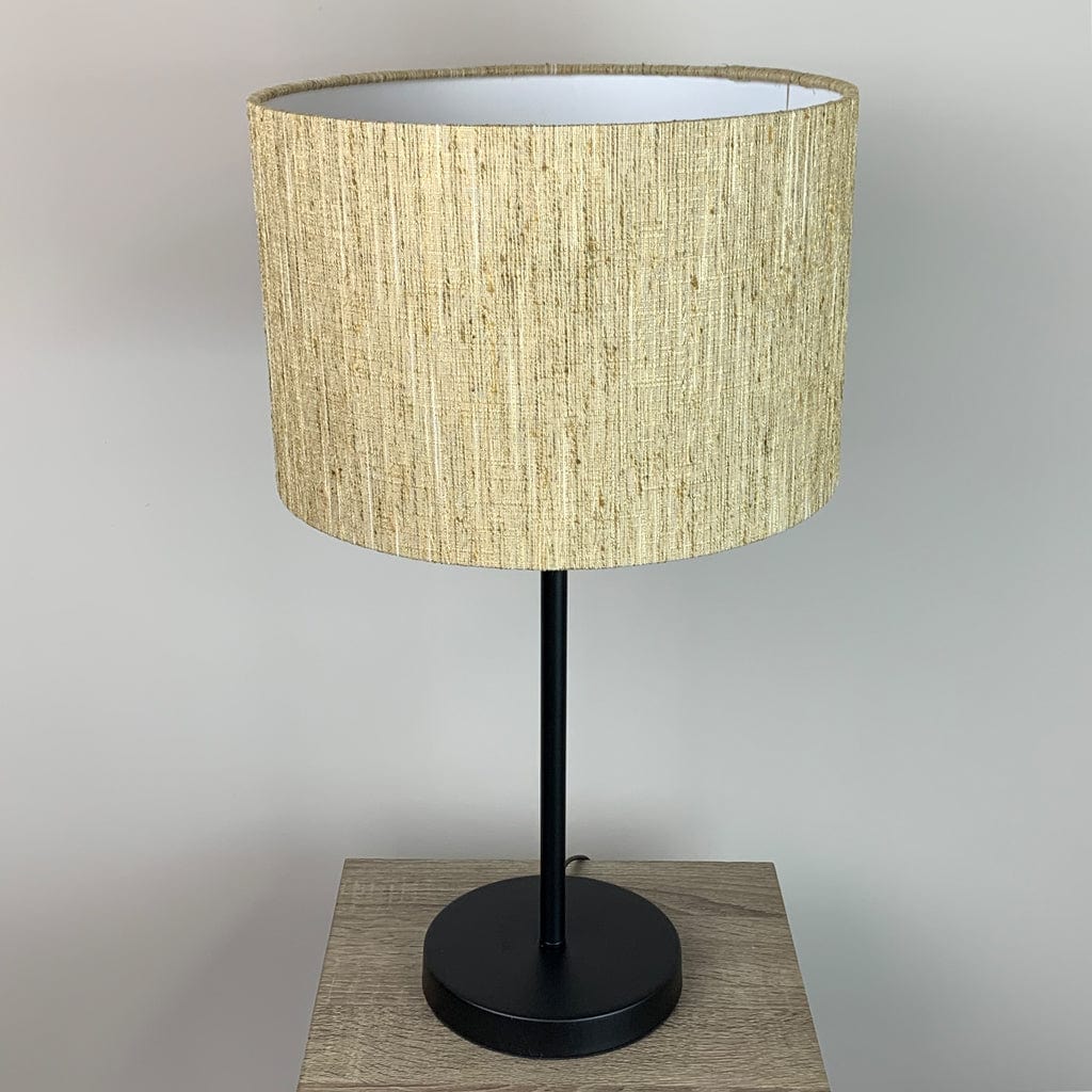 Belford Matt Black Single Stem Table Lamp with Choice of Shade