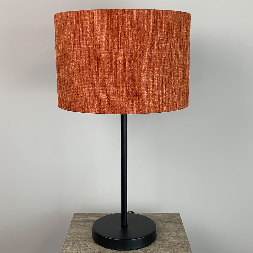 Belford Matt Black Single Stem Table Lamp with Choice of Shade