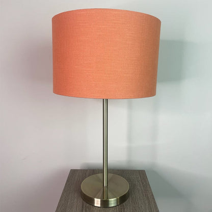 Belford Antique Brass Table Lamp with Choice of Coloured Shade