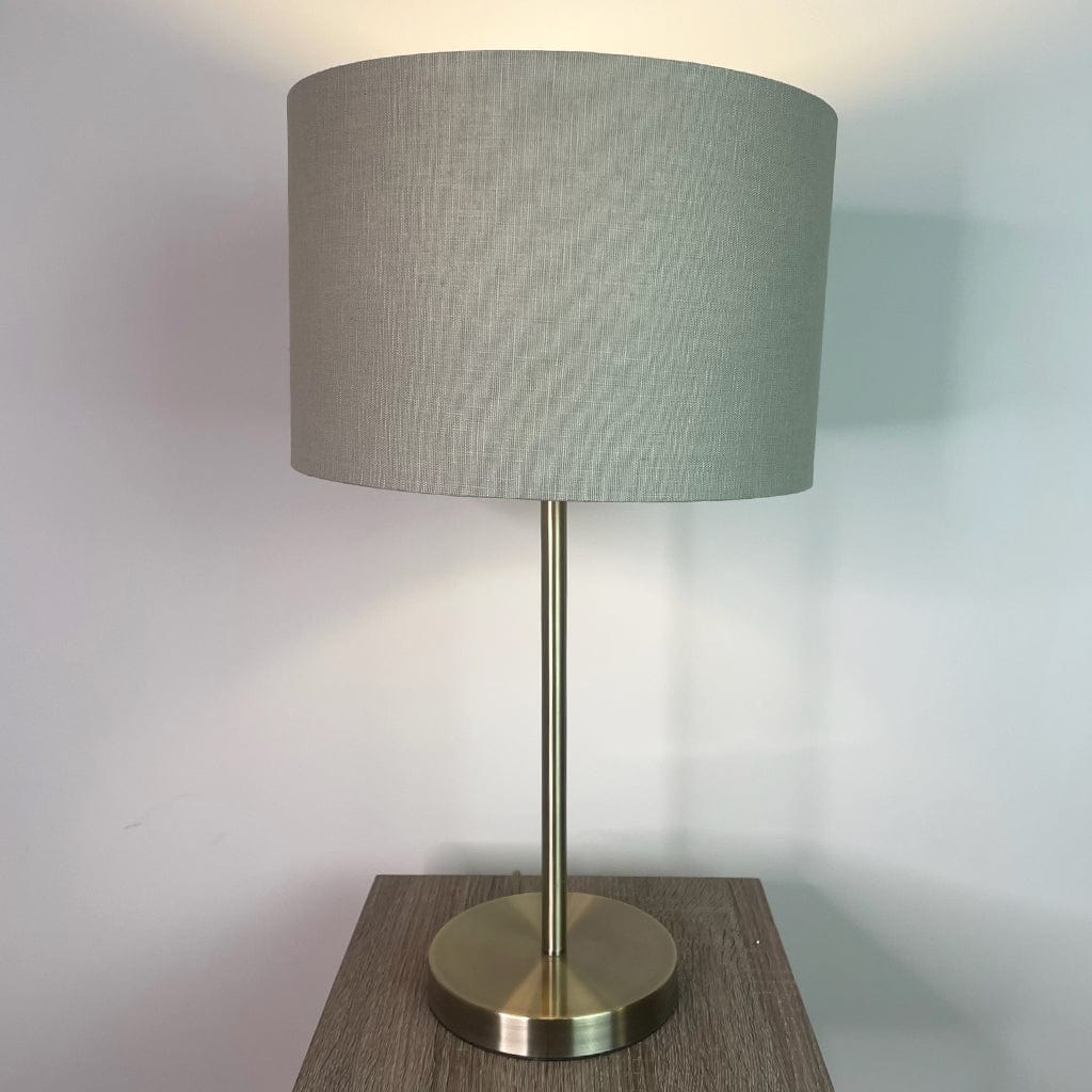 Belford Antique Brass Table Lamp with Choice of Coloured Shade