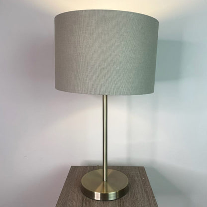 Belford Antique Brass Table Lamp with Choice of Coloured Shade