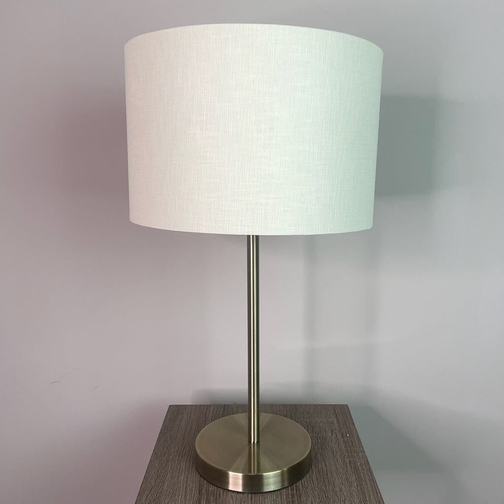 Belford Antique Brass Table Lamp with Choice of Coloured Shade