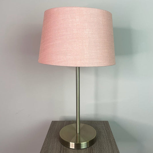 Belford Antique Brass Table Lamp with Choice of Coloured Shade