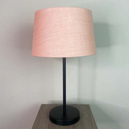 Belford Matt Black Table Lamp with Choice of Coloured Shade