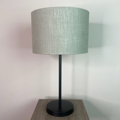 Belford Matt Black Table Lamp with Choice of Coloured Shade