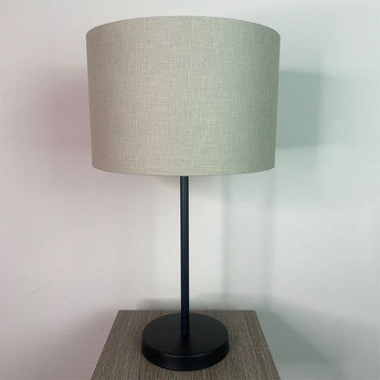 Belford Matt Black Table Lamp with Choice of Coloured Shade