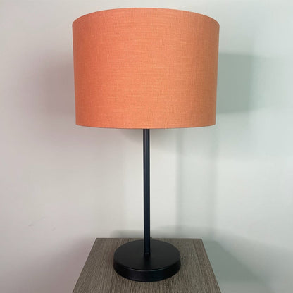 Belford Matt Black Table Lamp with Choice of Coloured Shade