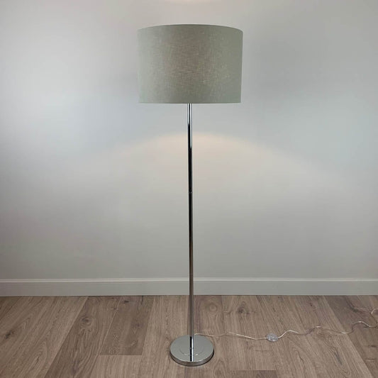 Belford Brushed Steel Floor Lamp With Choice of Shade