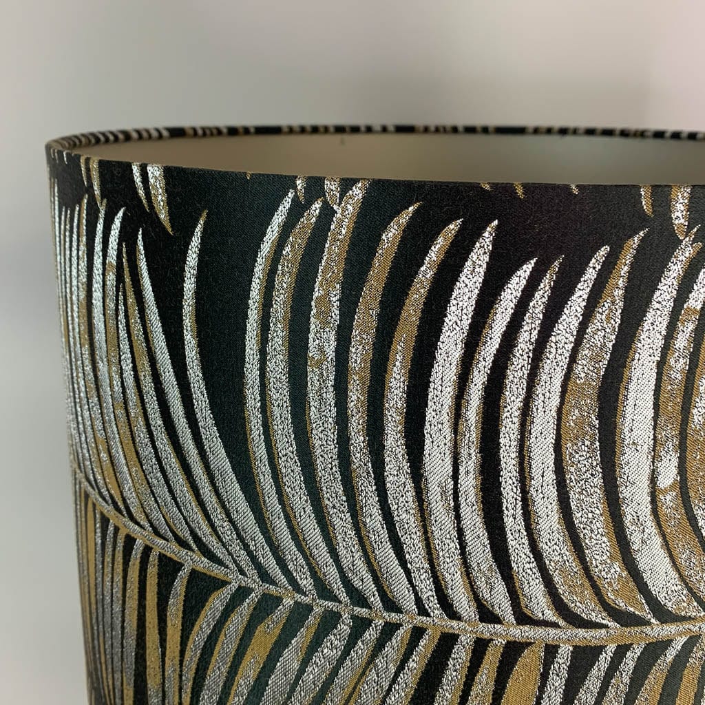 Black Aluminium 2 Ball Tall Foot Table Lamp with Melody Bronze Shade