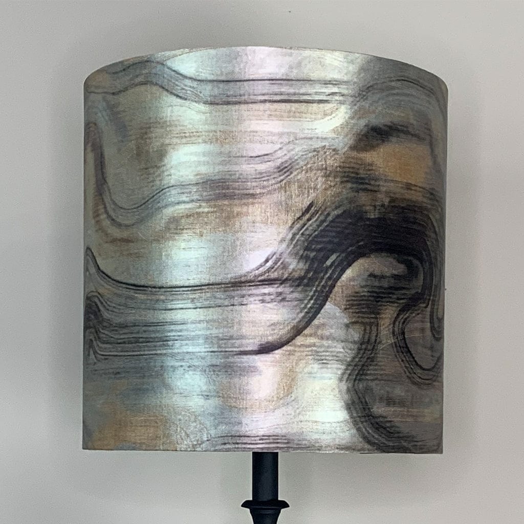 Black Aluminium 2 Ball Tall Foot Table Lamp with Tessuto Nero Lampshade