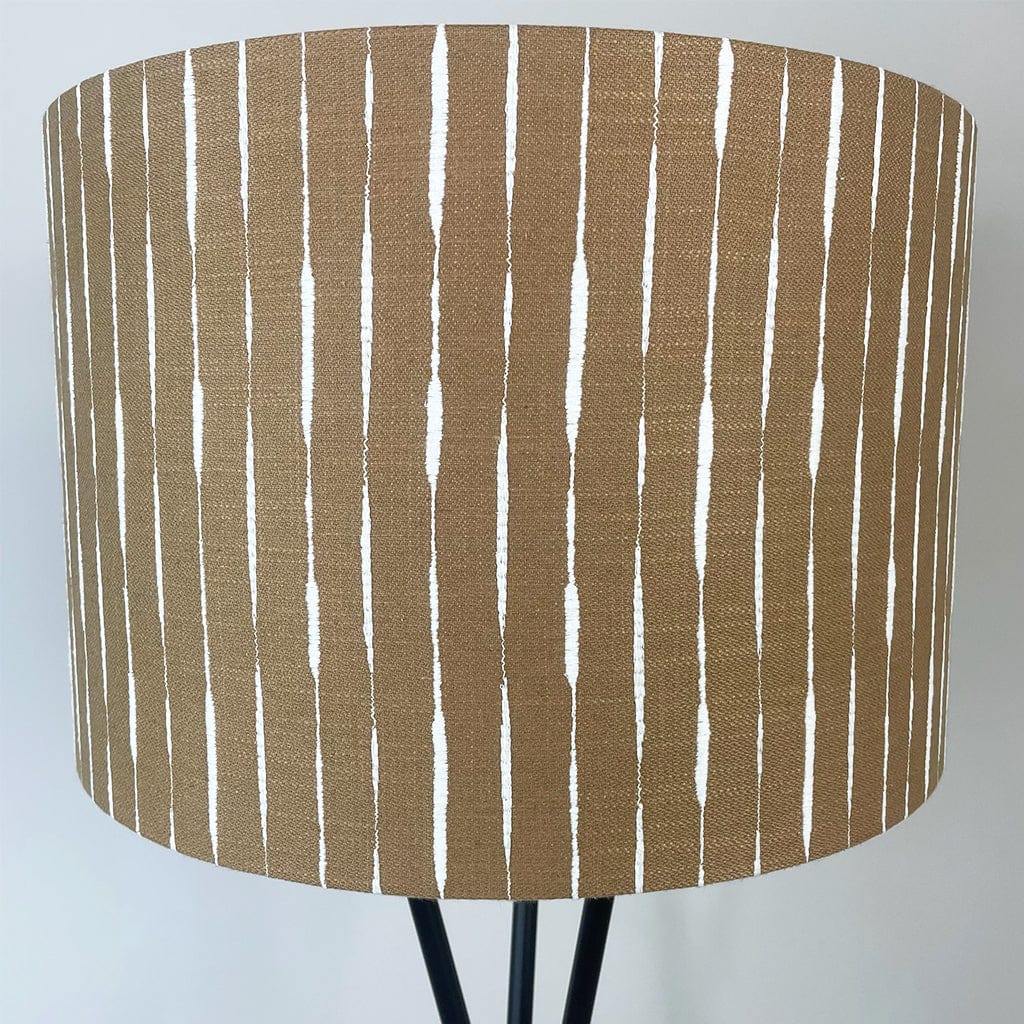 Black Brondby Tripod Floor Lamp with Luis Dessert Lampshade