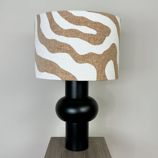 Black Isle Table Lamp with Sigrid Sandstone Shade