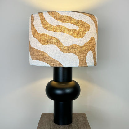 Black Isle Table Lamp with Sigrid Sandstone Shade