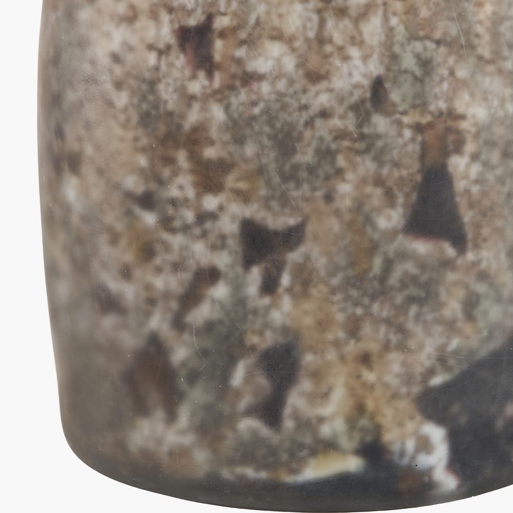 Brown Organic Glass Table Lamp with Shade