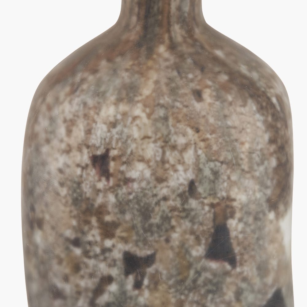 Brown Organic Glass Table Lamp with Shade