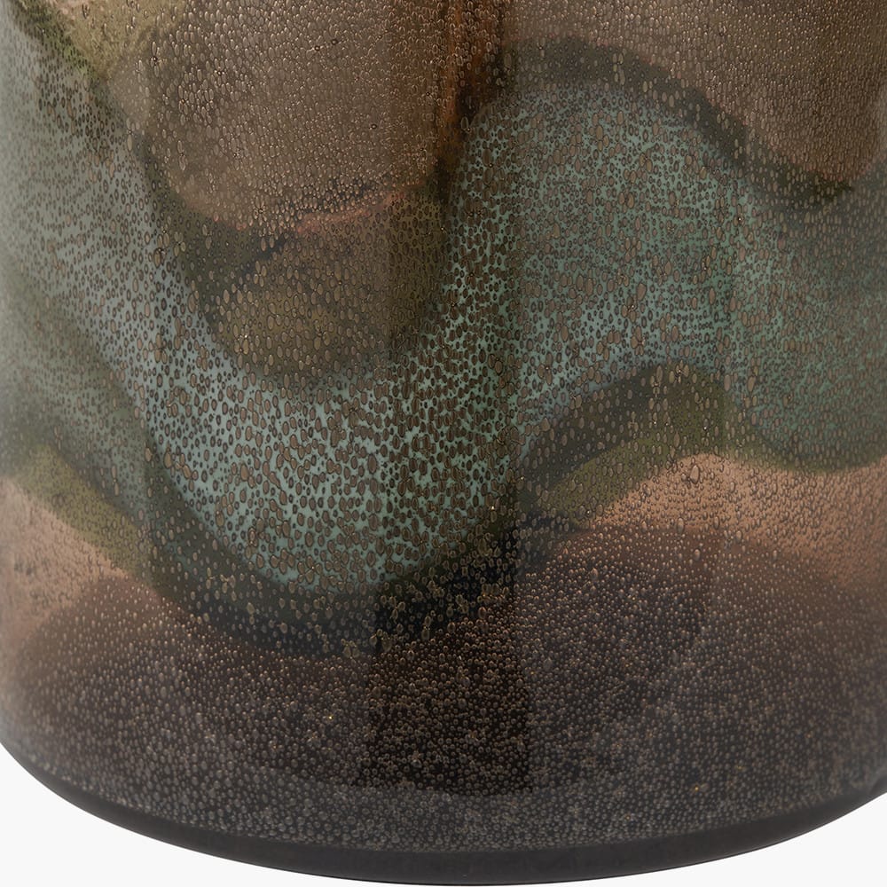 Brown and Green Glass Table Lamp