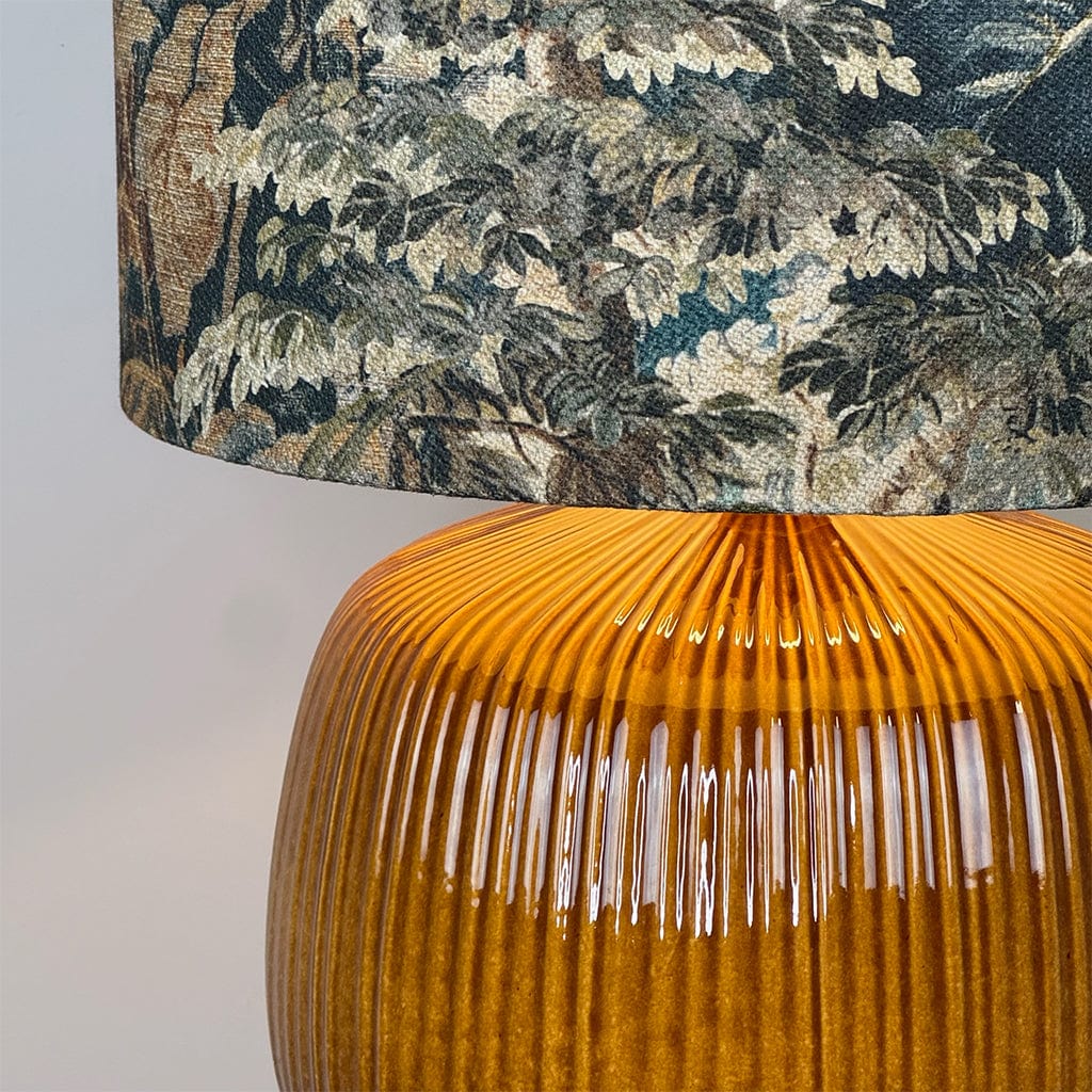 Ren Ceramic Table Lamp with Elysian Forest Lampshade