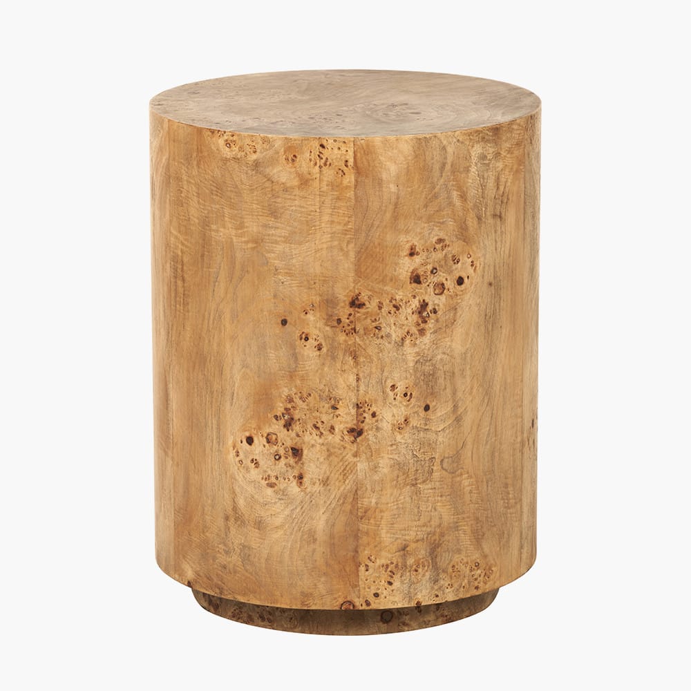 Burr Effect Wooden Side Table