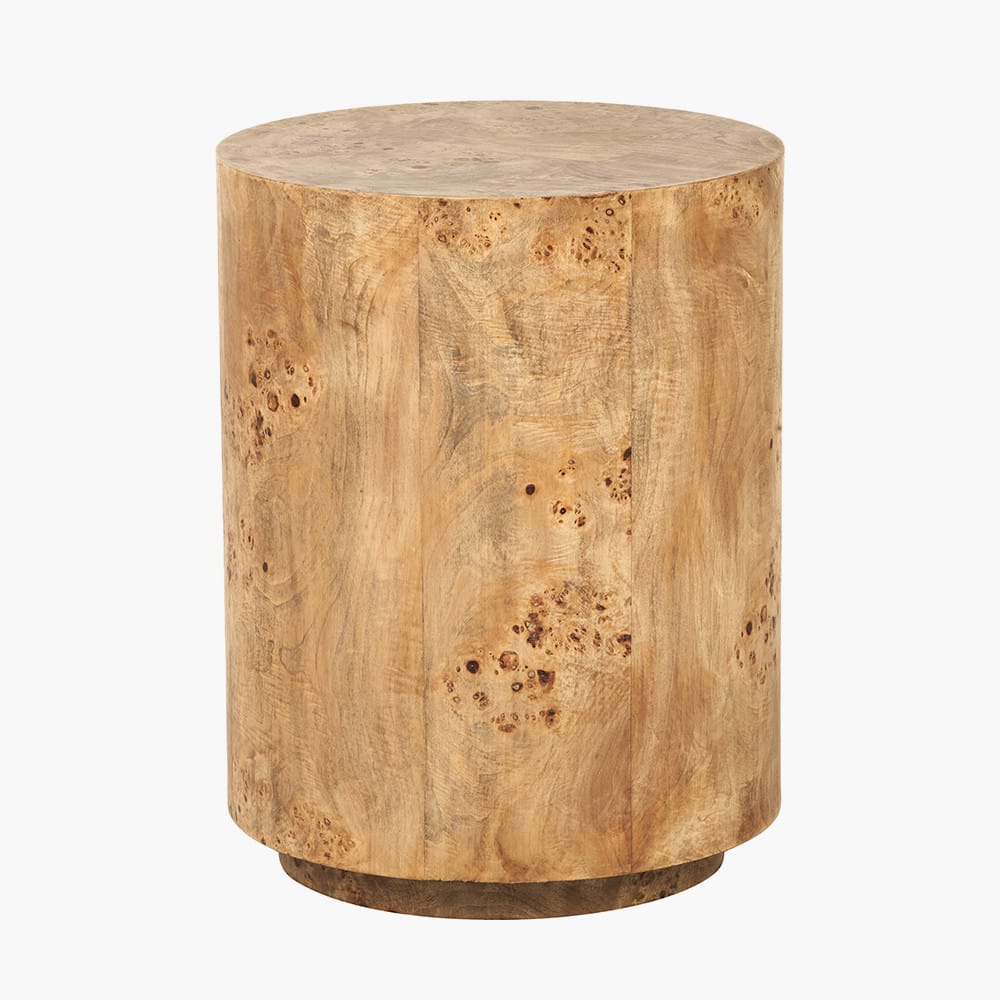 Burr Effect Wooden Side Table