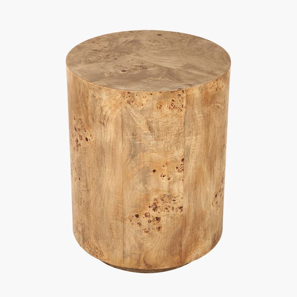 Burr Effect Wooden Side Table